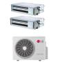 Climatizzatore canalizzato con inverter LG dual split 9000+12000 btu A+++ MU3R21 R32