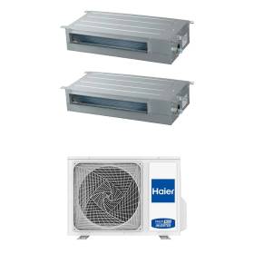 Climatizzatore Haier Canalizzabile Slim Bassa Prevalenza dual split 9000+12000 Btu inverter R32 A+++ 2U50S2SM1FA-3