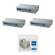 Climatizzatore Haier Canalizzabile Slim Bassa Prevalenza trial split 9000+9000+12000 Btu inverter R32 A++ 5U105S2SS5FA