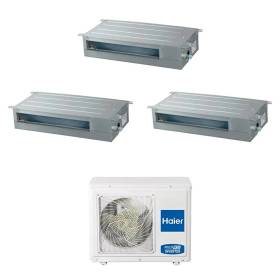 Climatizzatore Haier Canalizzabile Slim Bassa Prevalenza trial split 9000+12000+12000 Btu inverter R32 A++ 4U85S2SR5FA