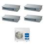 Climatizzatore Haier Canalizzabile Slim Bassa Prevalenza quadri split 9000+9000+9000+9000 Btu inverter R32 A++ 5U105S2SS5FA