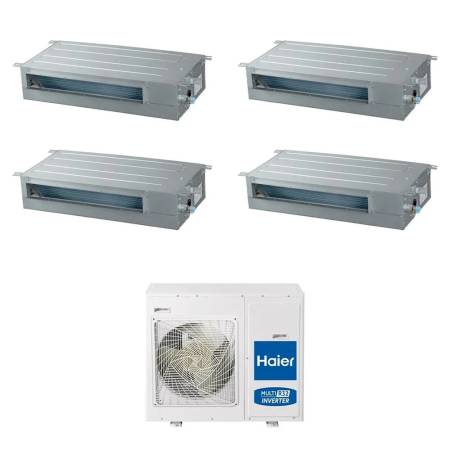 Climatizzatore Haier Canalizzabile Slim Bassa Prevalenza quadri split 9000+9000+12000+12000 Btu inverter R32 A++ 4U85S2SR5FA