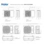 Climatizzatore Haier Canalizzabile Slim Bassa Prevalenza quadri split 9000+12000+12000+12000 Btu inverter R32 A++ 4U85S2SR5FA