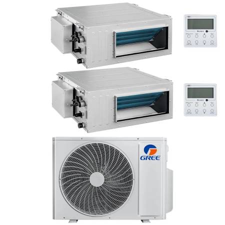 Climatizzatore canalizzabile Gree dual split 9000+9000 A++ R32 inverter GWHD(24)NK6OO Wifi