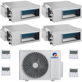 Climatizzatore canalizzabile Gree quadri split 9000+9000+9000+9000 A++ R32 inverter GWHD(28)NK6OO Wifi