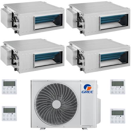 Climatizzatore canalizzabile Gree quadri split 9000+9000+9000+9000 A++ R32 inverter GWHD(28)NK6OO Wifi
