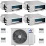 Climatizzatore canalizzabile Gree quadri split 9000+9000+9000+9000 A++ R32 inverter GWHD(28)NK6OO Wifi
