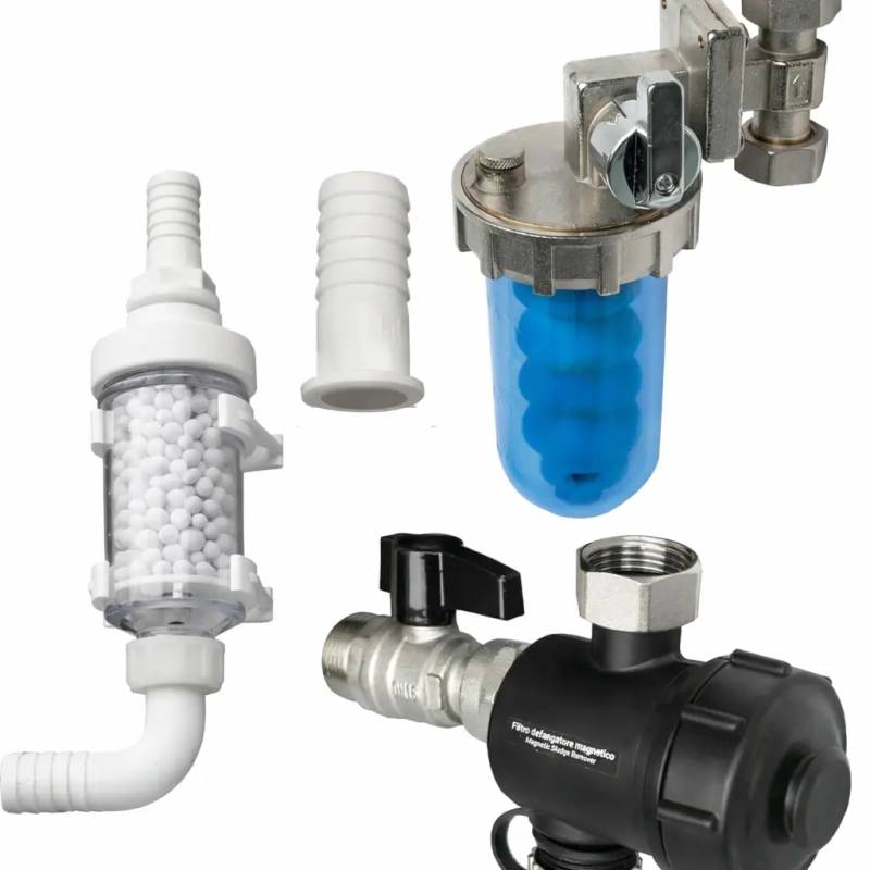 Kit salvacaldaia Euroacque Defangatore Filtro Magnetico, Dosatore Polifosfati e Neutralizzatore Condensa per Caldaie e Impianti