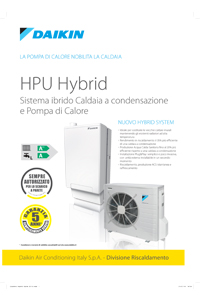 HPU Hybrid sistema ibrido caldaia a condensazione e pompa di calore 2017